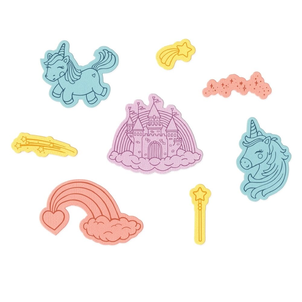 Sizzix Kid Create Clear Stamps Set w/Framelits Die S Unicorns and Rainbows (8+8pcs) (667154) Sizzix Kid Create Clear Stamps Set w/Framelits Die S Unicorns and Rainbows (8+8pcs) (667154)