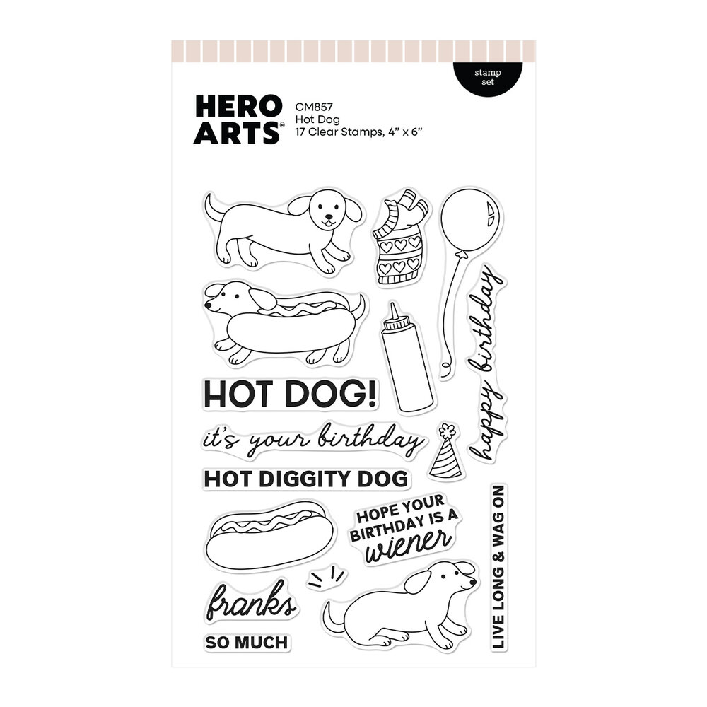 Hero Arts Coney Club Clear Stamp Set Hot Dog (CM857) Hero Arts Coney Club Clear Stamp Set Hot Dog (CM857)