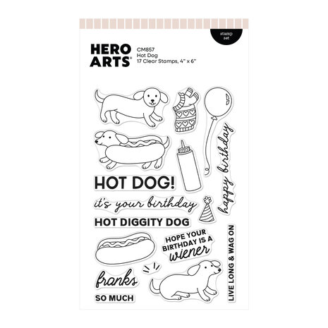 Hero Arts Coney Club Clear Stamp Set Hot Dog (CM857) Hero Arts Coney Club Clear Stamp Set Hot Dog (CM857)