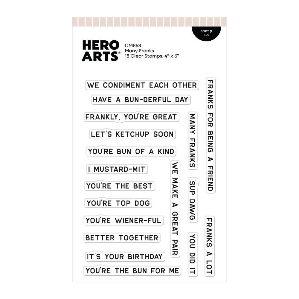 Hero Arts Coney Club Clear Stamp Set Many Franks (CM858) Hero Arts Coney Club Clear Stamp Set Many Franks (CM858)
