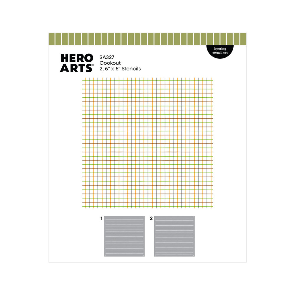 Hero Arts Coney Club Layering Stencil Set Cookout (SA327) Hero Arts Coney Club Layering Stencil Set Cookout (SA327)