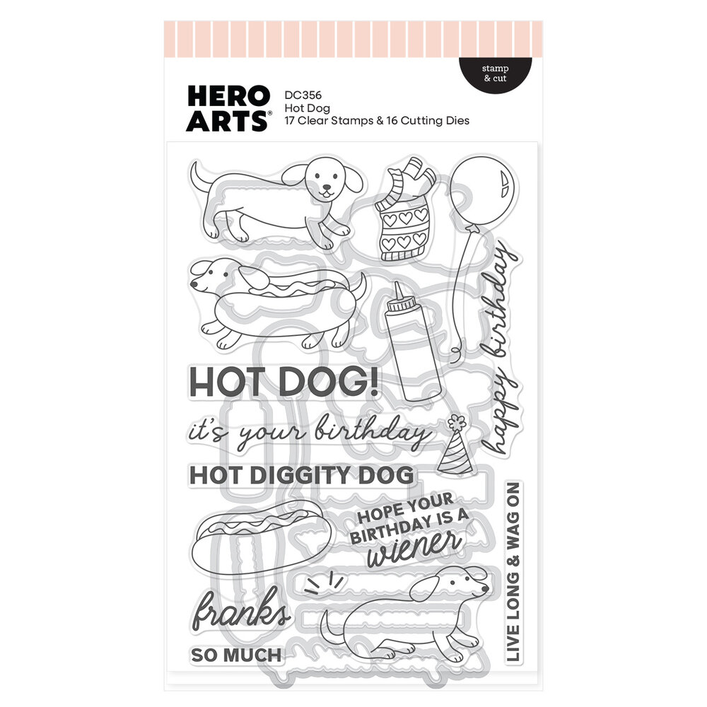 Hero Arts Coney Club Stamp & Cut Hot Dog (DC356) Hero Arts Coney Club Stamp & Cut Hot Dog (DC356)