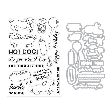 Hero Arts Coney Club Stamp & Cut Hot Dog (DC356) Hero Arts Coney Club Stamp & Cut Hot Dog (DC356)