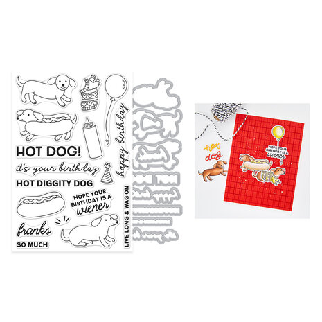 Hero Arts Coney Club Stamp & Cut Hot Dog (DC356) Hero Arts Coney Club Stamp & Cut Hot Dog (DC356)