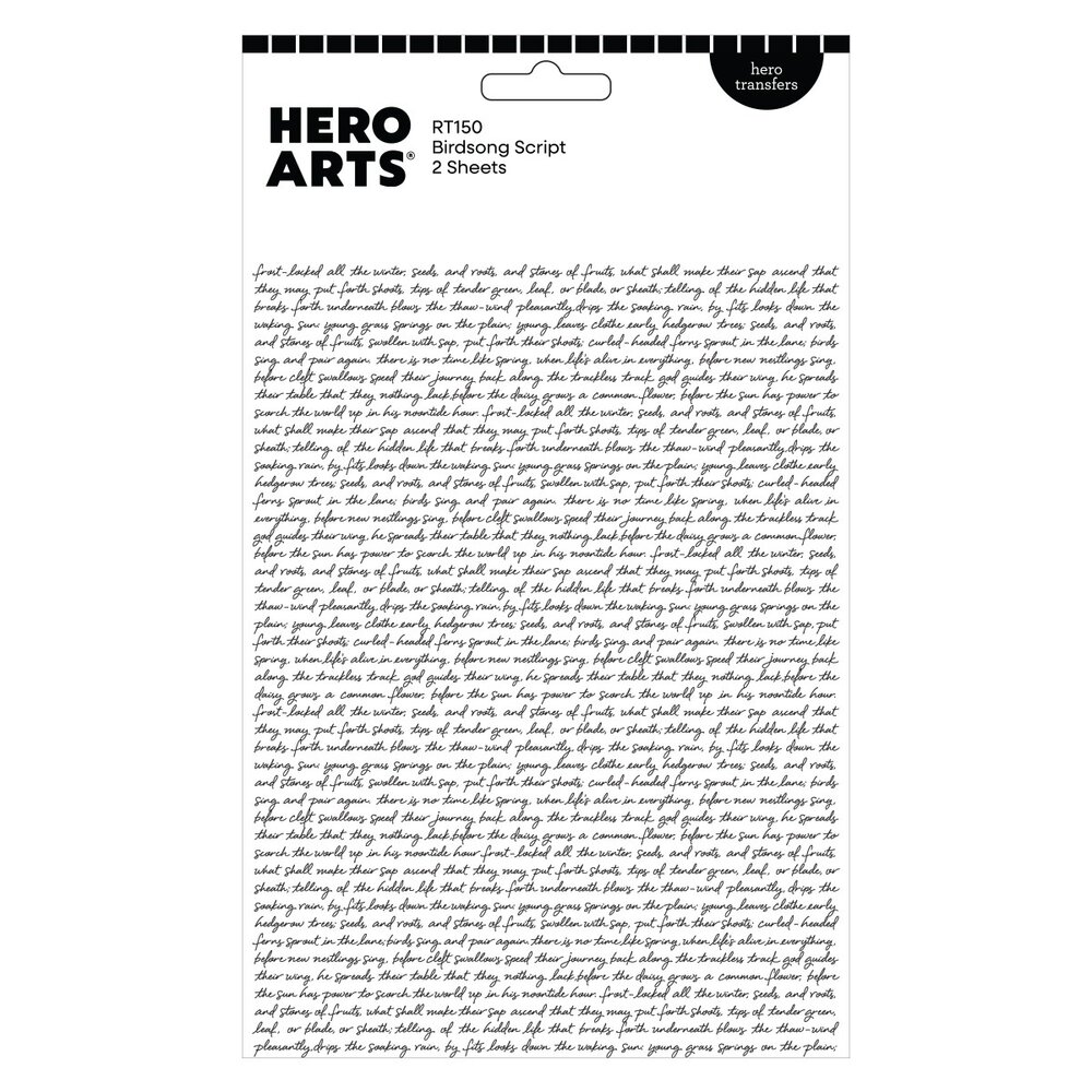Hero Arts Birdsong Script Hero Transfers (RT150)