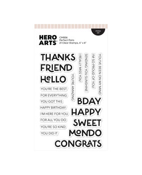 Hero Arts Fresh Flowers Clear Stamp Set Perfect Pairs (CM856)