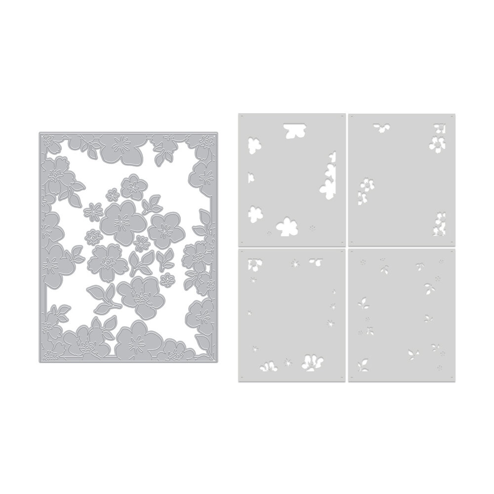 Hero Arts Fresh Flowers Die & Stencil Bundle Floral Frame (WB1202) Hero Arts Fresh Flowers Die & Stencil Bundle Floral Frame (WB1202)