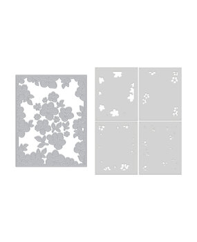 Hero Arts Fresh Flowers Die & Stencil Bundle Floral Frame (WB1202)