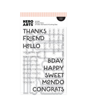 Hero Arts Fresh Flowers Stamp & Cut Perfect Pairs (DC355)