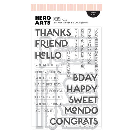 Hero Arts Fresh Flowers Stamp & Cut Perfect Pairs (DC355) Hero Arts Fresh Flowers Stamp & Cut Perfect Pairs (DC355)