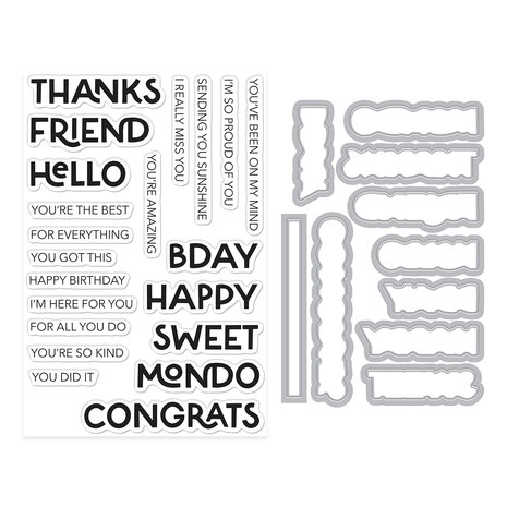 Hero Arts Fresh Flowers Stamp & Cut Perfect Pairs (DC355) Hero Arts Fresh Flowers Stamp & Cut Perfect Pairs (DC355)