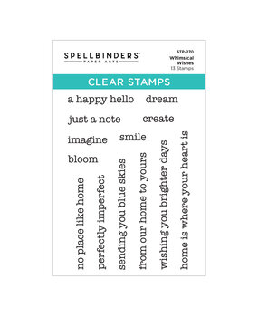 Spellbinders Whimsical Village Clear Stamp Set Wishes by Vicky Papaioannou (STP-270)