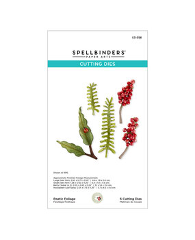 Spellbinders Serenity Garden Etched Dies Poetic Foliage by Susan Tierney-Cockburn (S3-558)