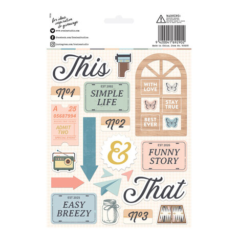 Spellbinders Clementine Chipboard Embellishments by Rosie's Studio (169290) Spellbinders Clementine Chipboard Embellishments by Rosie's Studio (169290)