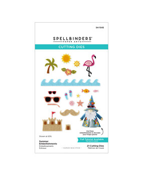 Spellbinders 3D Felt Décor Summer Etched Dies Summer Embellishments by Sandi MacIver (S4-1545)