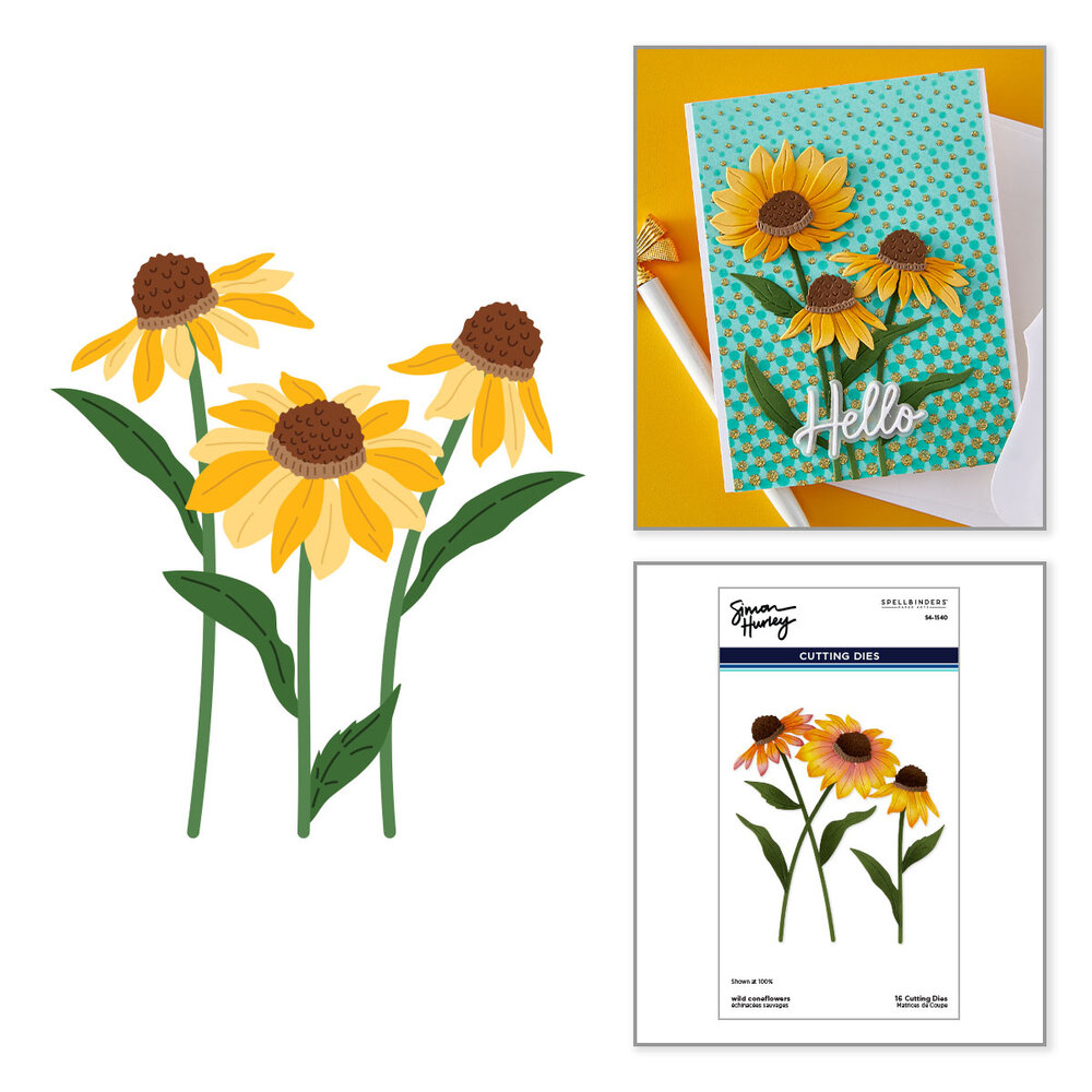 Spellbinders Cascading Coneflowers Etched Dies Wild Coneflowers by Simon Hurley (S4-1540) Spellbinders Cascading Coneflowers Etched Dies Wild Coneflowers by Simon Hurley (S4-1540)