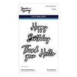Spellbinders Cascading Coneflowers Etched Dies Big & Bold Sentiments by Simon Hurley (S4-1539)