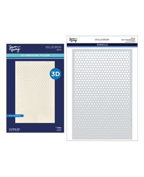 Spellbinders Cascading Coneflowers 3D Embossing Folder/Stencil Bundle Cascading Dots by Simon Hurley (BD-1089)