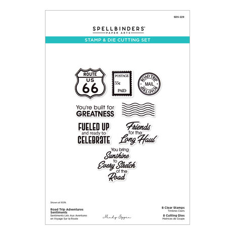 Spellbinders Classic Road Legends 2.0 Stamp & Die Set Road Trip Adventures Sentiments by Mindy Eggen (SDS-229) Spellbinders Classic Road Legends 2.0 Stamp & Die Set Road Trip Adventures Sentiments by Mindy Eggen (SDS-229)