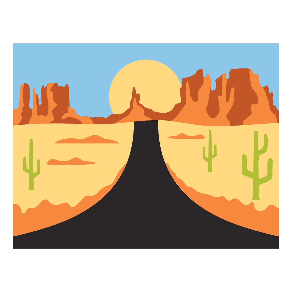 Spellbinders Classic Road Legends 2.0 Layered Stencils Highway Horizons-Desert by Mindy Eggen (STN-132) Spellbinders Classic Road Legends 2.0 Layered Stencils Highway Horizons-Desert by Mindy Eggen (STN-132)