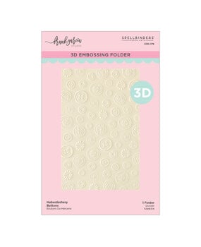 Spellbinders Buttons & Keepsakes 3D Embossing Folder Haberdashery Buttons by Frank Garcia (E3D-176)