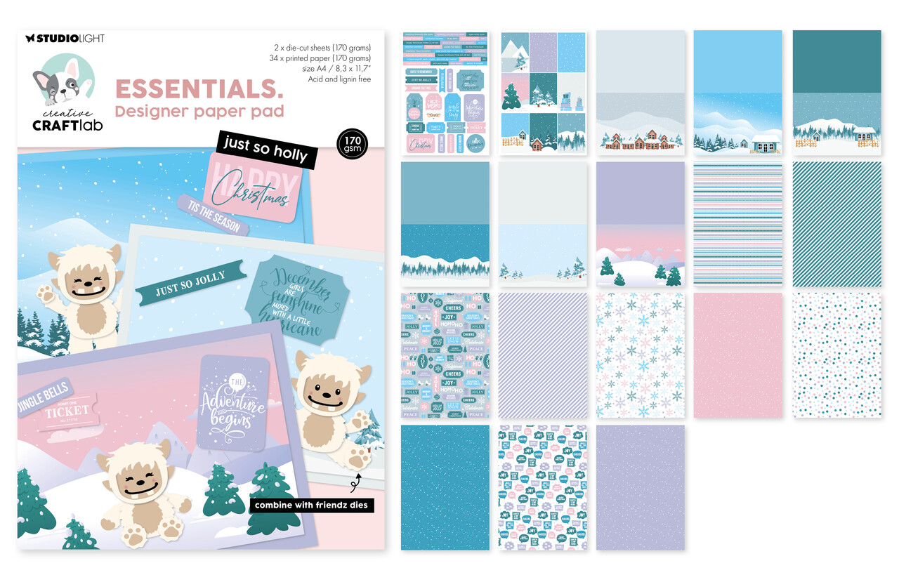 Creative Craftlab Just So Holly Essentials Designer Paper Pad (CCL-ES-DPP492) Creative Craftlab Just So Holly Essentials Designer Paper Pad (CCL-ES-DPP492)