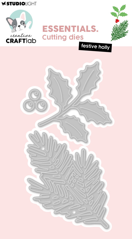 Creative Craftlab Festive Holly Essentials Cutting Dies (CCL-ES-CD1121)