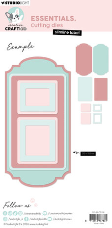 Creative Craftlab Slimline Label Essentials Cutting Dies (CCL-ES-CD1118) Creative Craftlab Slimline Label Essentials Cutting Dies (CCL-ES-CD1118)