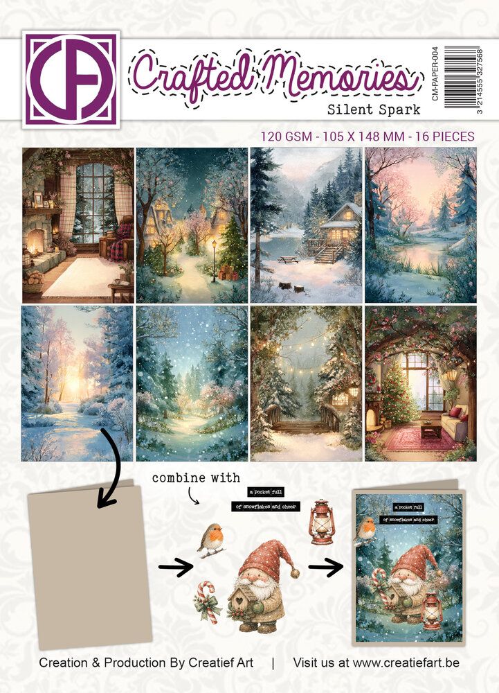 Creatief Art Silent Spark A6 Collage Paper Crafted Memories (CM-PAPER-004) Creatief Art Silent Spark A6 Collage Paper Crafted Memories (CM-PAPER-004)