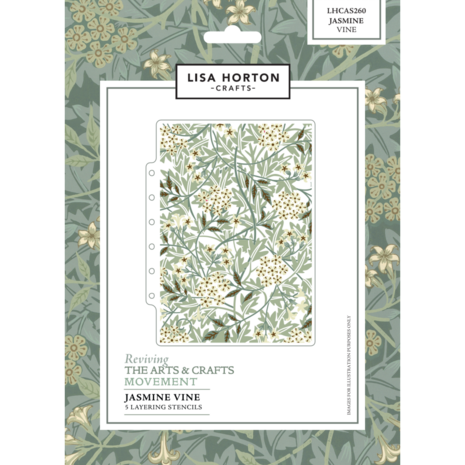 Lisa Horton Crafts Reviving The Arts and Crafts Movement Layering Stencils Jasmine Vine (LHCAS260) Lisa Horton Crafts Reviving The Arts and Crafts Movement Layering Stencils Jasmine Vine (LHCAS260)
