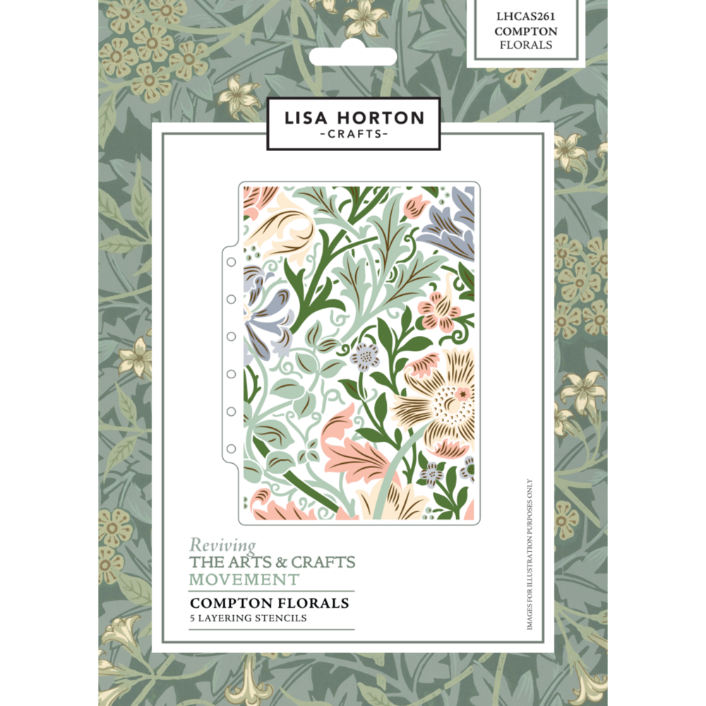 Lisa Horton Crafts Reviving The Arts and Crafts Movement Layering Stencils Compton Florals (LHCAS261) Lisa Horton Crafts Reviving The Arts and Crafts Movement Layering Stencils Compton Florals (LHCAS261)