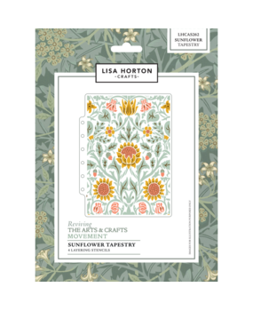 Lisa Horton Crafts Reviving The Arts and Crafts Movement Layering Stencils Sunflower Tapestry (LHCAS262)