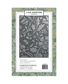 Lisa Horton Crafts Reviving The Arts and Crafts Movement 3D Embossing Folder Compton Florals (LHCEF296) Lisa Horton Crafts Reviving The Arts and Crafts Movement 3D Embossing Folder Compton Florals (LHCEF296)
