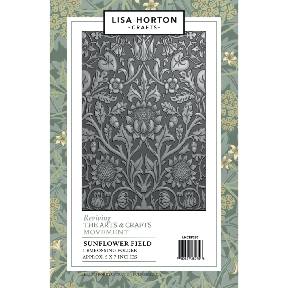 Lisa Horton Crafts Reviving The Arts and Crafts Movement 3D Embossing Folder Sunflower Field (LHCEF297) Lisa Horton Crafts Reviving The Arts and Crafts Movement 3D Embossing Folder Sunflower Field (LHCEF297)