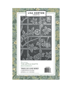 Lisa Horton Crafts Reviving The Arts and Crafts Movement 3D Embossing Folder Trellis and Bird (LHCEF298) Lisa Horton Crafts Reviving The Arts and Crafts Movement 3D Embossing Folder Trellis and Bird (LHCEF298)