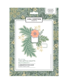 Lisa Horton Crafts Reviving The Arts and Crafts Movement Dies Larkspur Foliage (LHCCD387)