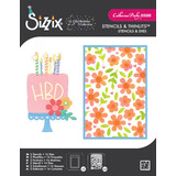 Sizzix Thinlits Die Set w/Stencils Set Let's Eat Cake! (15+2pcs) by Catherine Pooler (667129)