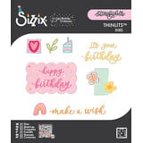 Sizzix Thinlits Die Set Birthday Doodles by Letters (23pcs) by Shells (667130)