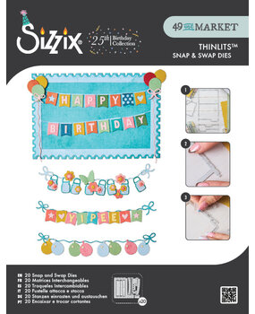 Sizzix Thinlits Die Set All about Banners (20pcs) by 49 & Market (667055)