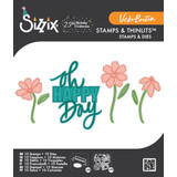 Sizzix Clear Stamps Set w/Framelits Die Di Oh Happy Day (10+10pcs) by Vicki Boutin (667134)