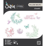 Sizzix Clear Stamp Set Birthday Blooms (10pcs) by Willow Wolfe (667128)