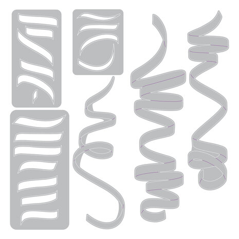 Sizzix Thinlits Die Set Celebration Streamers (6pcs) by Tim Holtz (667209)