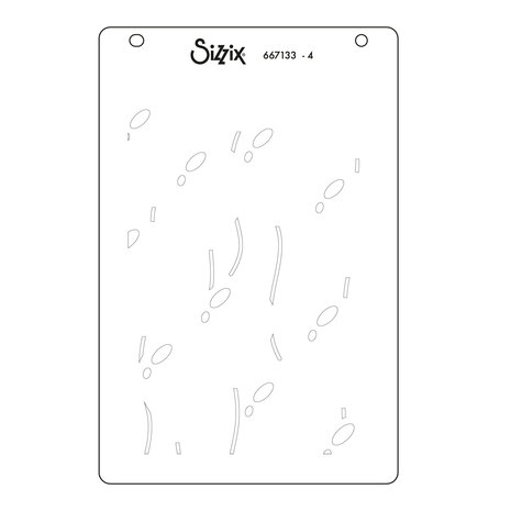 Sizzix A6 Stencil Set Birthday Balloons (4pcs) by Stacey Park (667133)