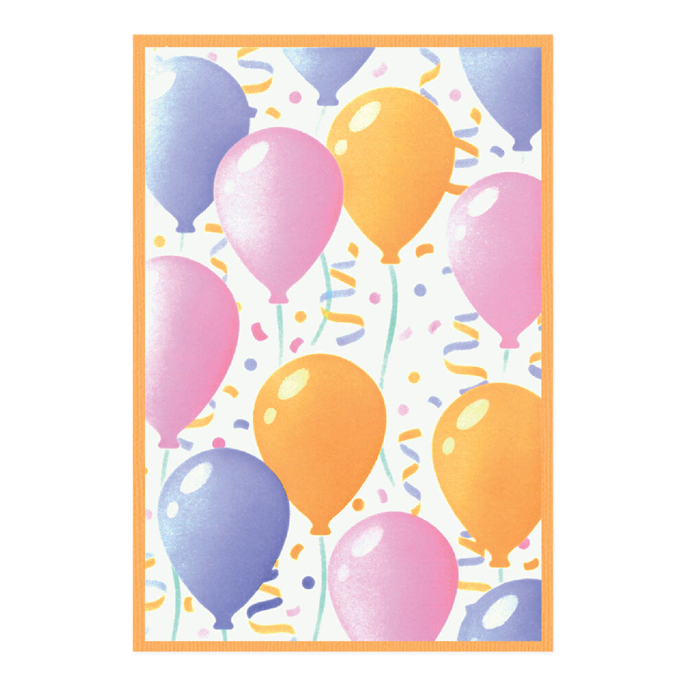 Sizzix A6 Stencil Set Birthday Balloons (4pcs) by Stacey Park (667133)