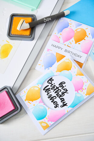 Sizzix A6 Stencil Set Birthday Balloons (4pcs) by Stacey Park (667133)