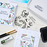 Sizzix Clear Stamp Set Birthday Blooms (10pcs) by Willow Wolfe (667128)
