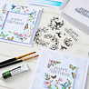 Sizzix Clear Stamp Set Birthday Blooms (10pcs) by Willow Wolfe (667128)