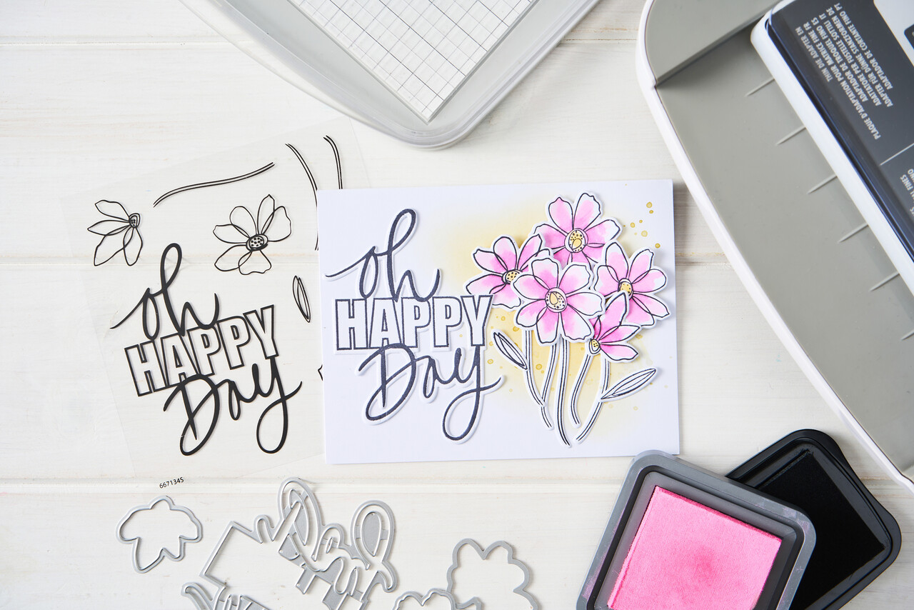Sizzix Clear Stamps Set w/Framelits Die Di Oh Happy Day (10+10pcs) by Vicki Boutin (667134) Sizzix Clear Stamps Set w/Framelits Die Di Oh Happy Day (10+10pcs) by Vicki Boutin (667134)