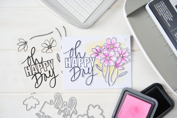 Sizzix Clear Stamps Set w/Framelits Die Di Oh Happy Day (10+10pcs) by Vicki Boutin (667134) Sizzix Clear Stamps Set w/Framelits Die Di Oh Happy Day (10+10pcs) by Vicki Boutin (667134)