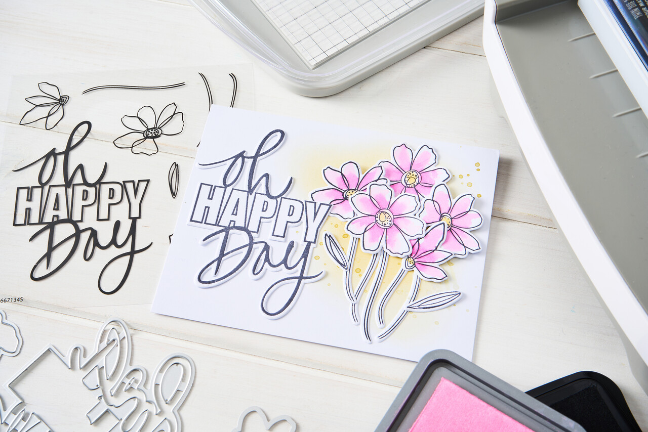 Sizzix Clear Stamps Set w/Framelits Die Di Oh Happy Day (10+10pcs) by Vicki Boutin (667134) Sizzix Clear Stamps Set w/Framelits Die Di Oh Happy Day (10+10pcs) by Vicki Boutin (667134)